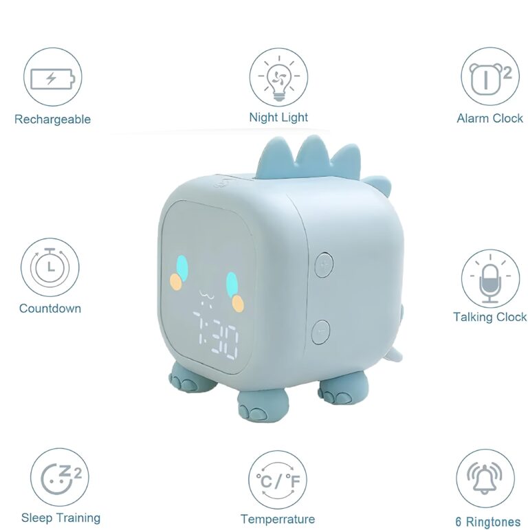 Cute Digital Alarm Clock for Kids Bedroom